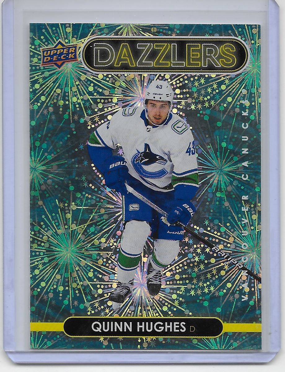 QUINN HUGHES 2021-22 UD S2 DZ-95 DAZZLERS green SD Cards 